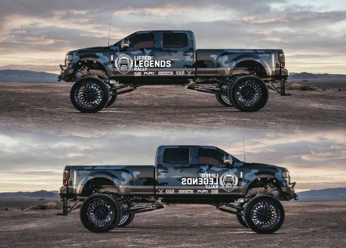Lifted Legends camo promotional truck wrap