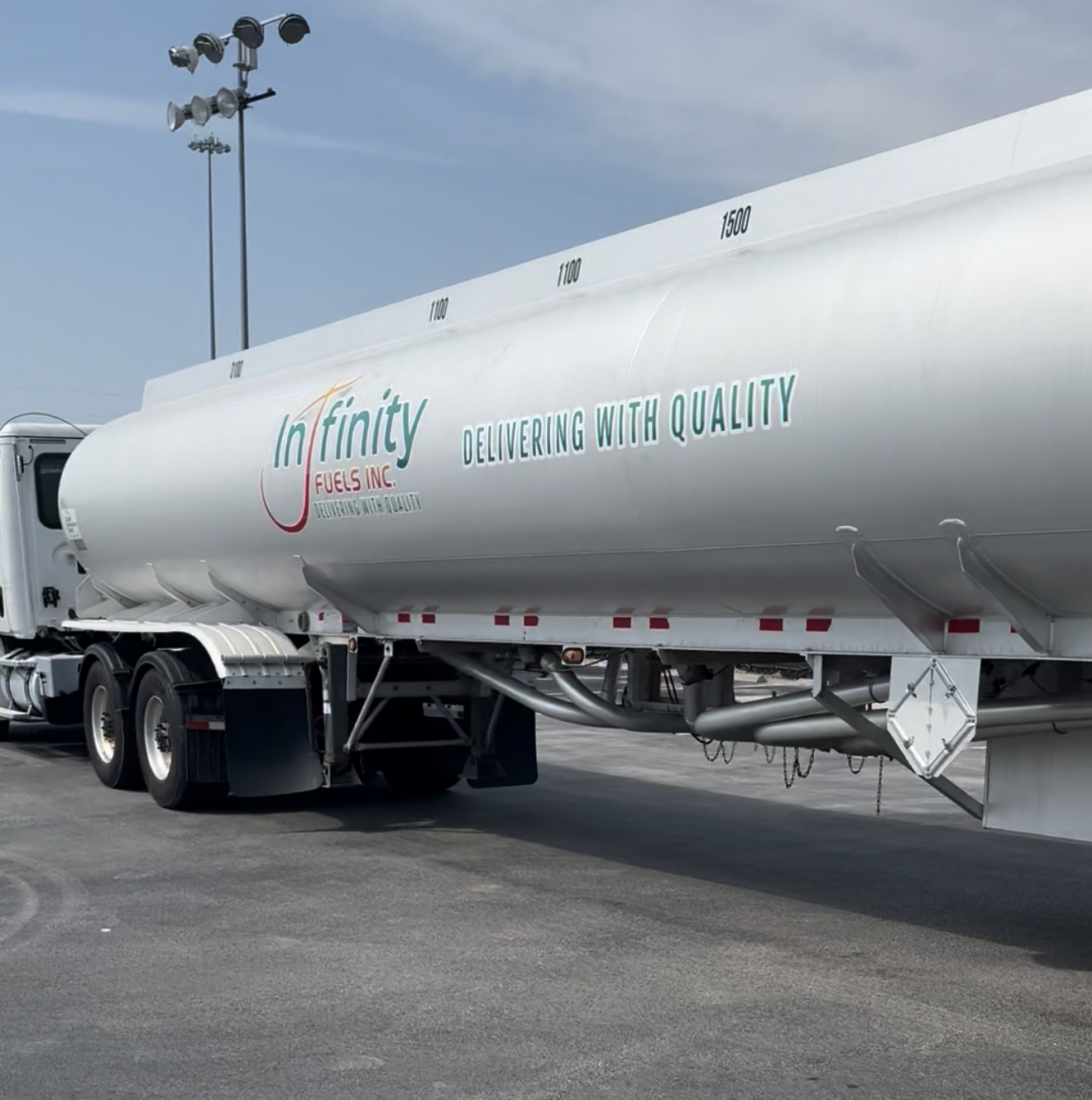 Infinity Fuels commercial tanker trailer graphics